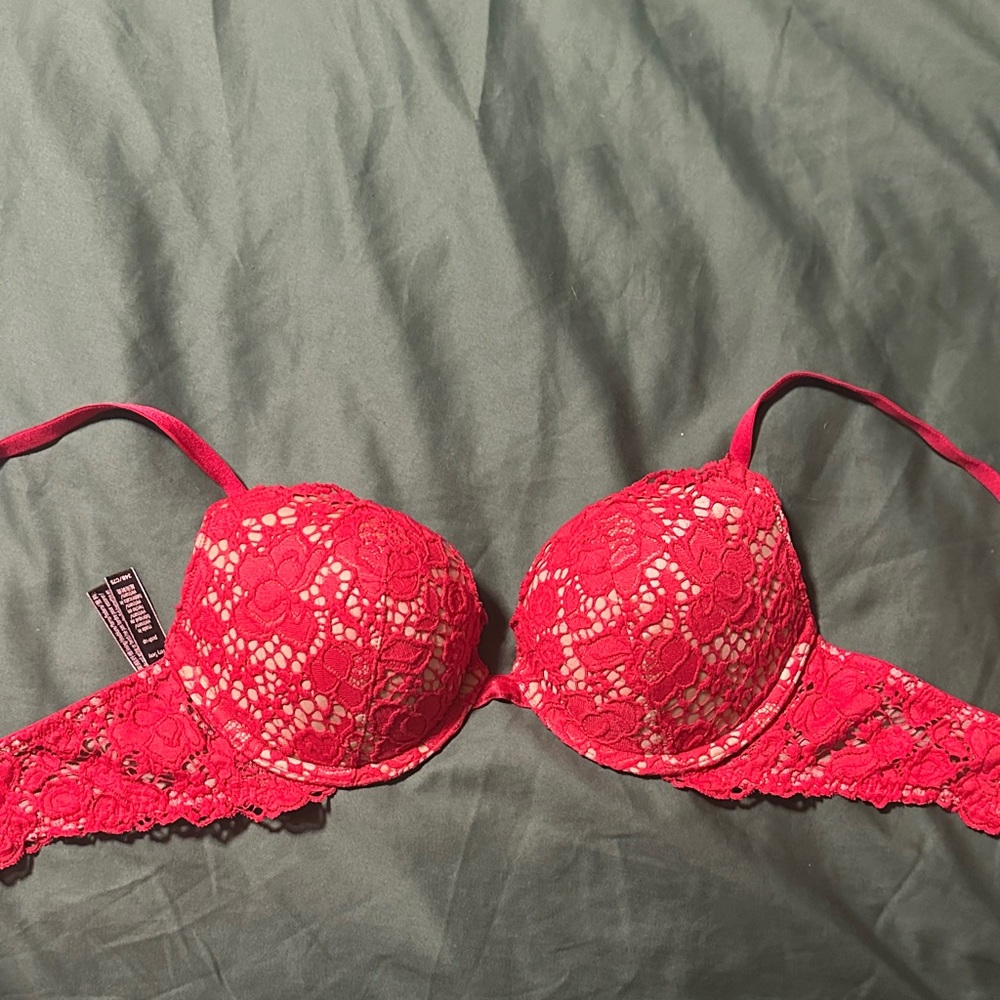 Victoria's Secret Red Lace Bra